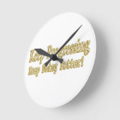 Niedliches Design über "Behalt Progressing". Kaufe Runde Wanduhr (Winkel)