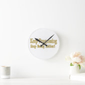 Niedliches Design über "Behalt Progressing". Kaufe Runde Wanduhr (Zuhause)