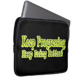 Niedliches Design über "Behalt Progressing". T - S Laptopschutzhülle (Vorne Rechts)