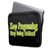 Niedliches Design über "Behalt Progressing". T - S Laptopschutzhülle (Vorderseite Links)