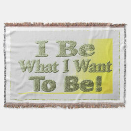 Niedliches Design über "I Be" T - Shirt Throw Pill Decke