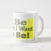 Niedliches Design über "I Be" T - Shirt Throw Pill Jumbo-Tasse (Vorderseite Rechts)