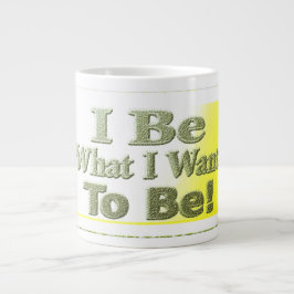 Niedliches Design über "I Be" T - Shirt Throw Pill Jumbo-Tasse