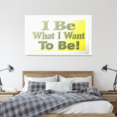 Niedliches Design über "I Be" T - Shirt Throw Pill Leinwanddruck (Insitu (Schlafzimmer))