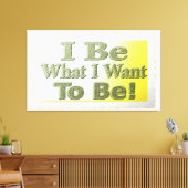 Niedliches Design über "I Be" T - Shirt Throw Pill Leinwanddruck (Insitu (Wohnzimmer))