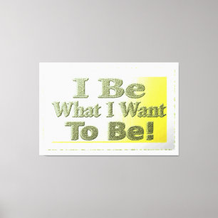 Niedliches Design über "I Be" T - Shirt Throw Pill Leinwanddruck