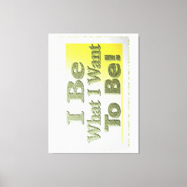 Niedliches Design über "I Be" T - Shirt Throw Pill Leinwanddruck