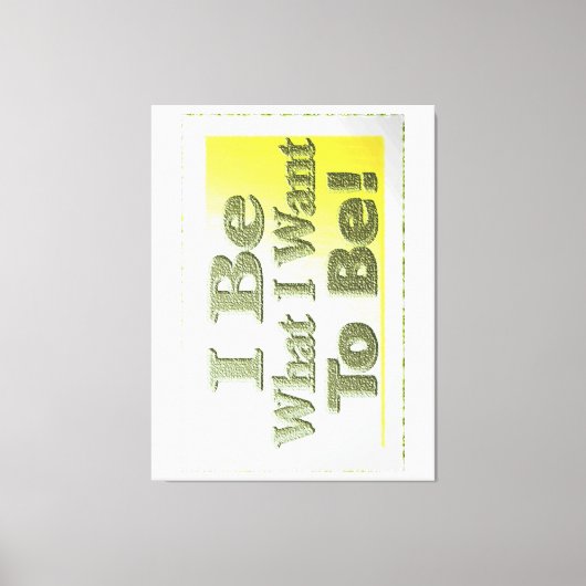 Niedliches Design über "I Be" T - Shirt Throw Pill Leinwanddruck (Vorderseite)