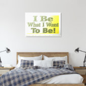 Niedliches Design über "I Be" T - Shirt Throw Pill Leinwanddruck (Insitu (Schlafzimmer))