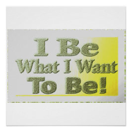 Niedliches Design über "I Be" T - Shirt Throw Pill Poster