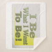 Niedliches Design über "I Be" T - Shirt Throw Pill Sherpadecke (Vorderseite)