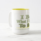 Niedliches Design über "I Be" T - Shirt Throw Pill Zweifarbige Tasse (Vorderseite Links)