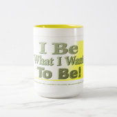 Niedliches Design über "I Be" T - Shirt Throw Pill Zweifarbige Tasse (Mittel)