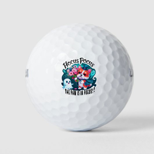Niedliches Design von Corgi Halloween Golfball (Vorderseite)