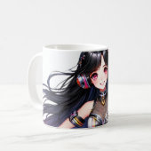 Niedliches Design von Racer Girl Kaffeetasse (Vorderseite Links)