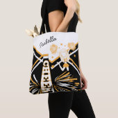Niedliches Design von White, Black und Gold Chefle Tasche (Von Nahem)