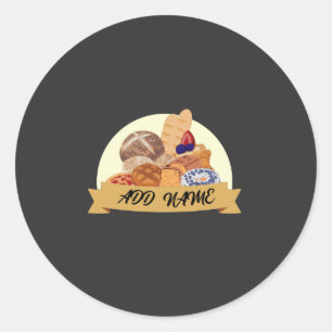 Niedliches Dessert Brot Backbäckerei individuelle Runder Aufkleber