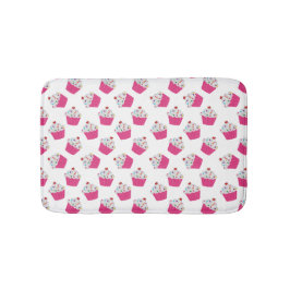 Niedliches Dessert Hellrosa Cupcake Muster Badematte