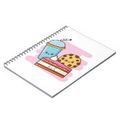 Niedliches Dessert Trio - Kuchen, Cookie und Trink Notizblock (Linke Seite)
