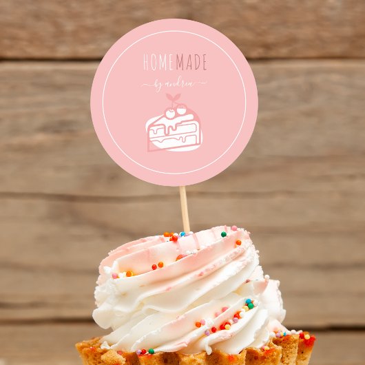 Niedliches Dessertgebäck Künstlerin, hausgemachte  Runder Aufkleber