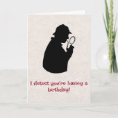 Niedliches Detektiv Geburtstag Karte (Vorderseite)