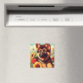 Niedliches deutsches Shepherd-Welpenbild Magnet (In Situ (Geschirrspüler))