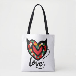 Niedliches Devilish Liebe Tote Bag Tasche