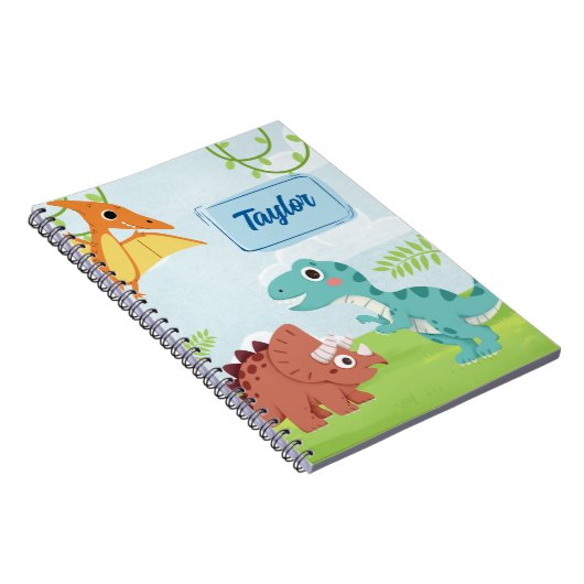 Niedliches Dino Dreams Notebook - Spielfilm für Ki Notizblock (Rechte Seite)