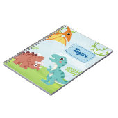 Niedliches Dino Dreams Notebook - Spielfilm für Ki Notizblock (Linke Seite)