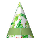 Niedliches Dino im tropischen Garten Babydecke Partyhütchen (Rückseite)