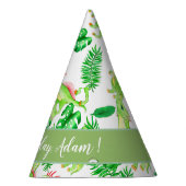 Niedliches Dino im tropischen Garten Babydecke Partyhütchen (Rechts)