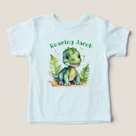 Niedliches Dino-Kleinkind-T-Shirt mit Name-bearbei