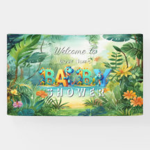 Niedliches Dinosaur Baby Duschbanner