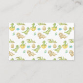 Niedliches Dinosaur Baby Duschdusche Windelwanne R Begleitkarte (Rückseite)