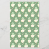 Niedliches Dinosaur Baby Dusche Green Bingo Spiel Flyer (Hinten)