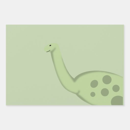 Niedliches Dinosaur Baby Duschgeschenk Packpapier Geschenkpapier Set (Vorderseite)