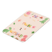 Niedliches Dinosaur World Flexible Foto Magnet (Linke Seite)