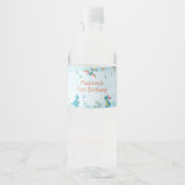 Niedliches Dinosaurier 1. Geburtstags-Party Wasserflaschenetikett (Vorderseite)