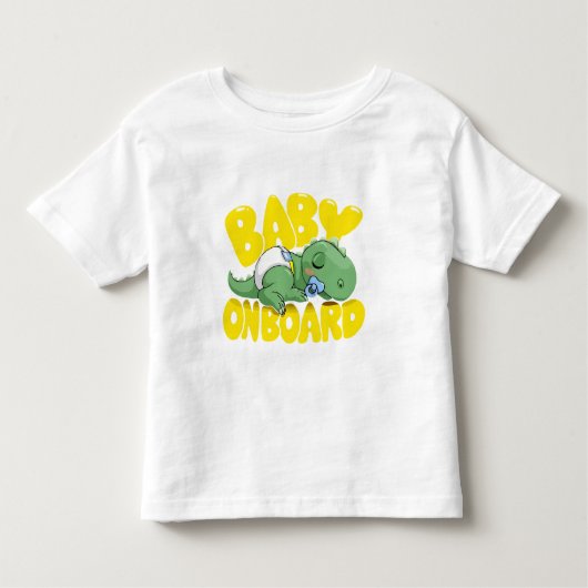 Niedliches Dinosaurier Baby an Bord Auto Decal | S Kleinkind T-shirt (Vorderseite)