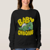 Niedliches Dinosaurier Baby an Bord Auto Decal | S Sweatshirt (Vorderseite)