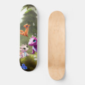 Niedliches Dinosaurier-Dschungelskateboard Skateboard (Vorderseite)