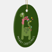 Niedliches Dinosaurier-Foto Keramik Ornament (Rechts)