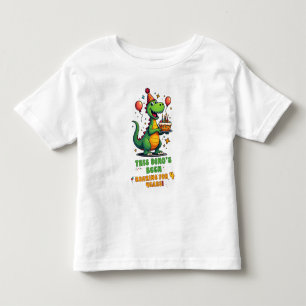 Niedliches Dinosaurier Geburtstagsjubiläum für 4-J Kleinkind T-shirt