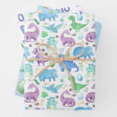 Niedliches Dinosaurier-Geschenk Geschenkpapier Set (Beispiel)