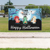 Niedliches Dinosaurier-Halloween-Party Banner (Insitu)