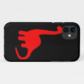 Niedliches Dinosaurier iPhone 5 Fall-Rot Dino Case-Mate iPhone Hülle (Rückseite (Horizontal))