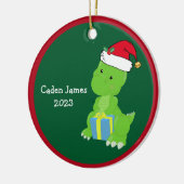 Niedliches Dinosaurier Kinder Weihnachtsgeschenk Keramik Ornament (Links)