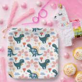 Niedliches Dinosaurier-Kindergeburtstag-Party Pappteller (Party)