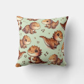 Niedliches Dinosaurier-Kinderzimmer Kissen (Rückseite)