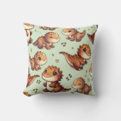 Niedliches Dinosaurier-Kinderzimmer Kissen (Vorderseite)